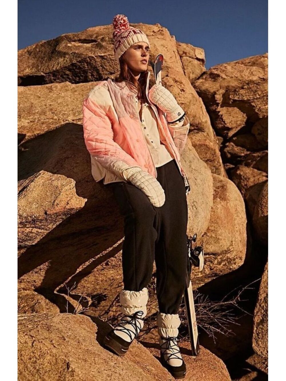 (MEDIUM) NWT FREE PEOPLE MOVEMENT LANDSCAPE QUILTED SKI INSULATED JACKET